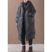 New black warm winter coat plus size down jacket hooded pockets women coats